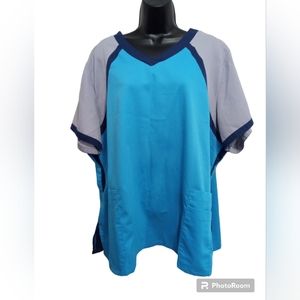 Grey's Anatomy Blue and Gray Women's Top